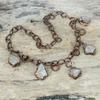 White Topaz Rough Necklace Electroformed Copper Jewelry Adjustable Chain Necklace Handmade Gemstone Jewelry Copper Necklace Engagement Gifts