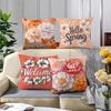 Nordic Style Peony Flower Pattern Home Decor Pillowcase Living Room Sofa Polyester Cushion Cover With Zipper