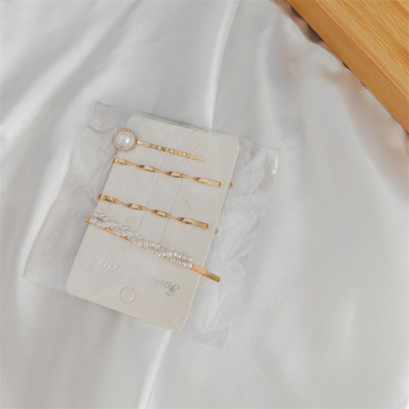 Pearl Hairpin Set Korean Temperament Sweet Beauty Net Red INS Super Immortal  CLIP Side  Liu Hai  D135