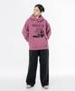 Terry Brushed Pigment Romantic Rose Oversized Hoodie Pink
