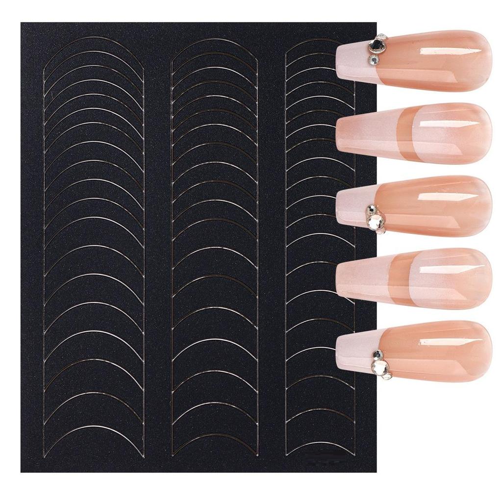 French Nail Sticker Schmetterling Herz Stern Design Klebefolie Slider Decals Nail Art Sticker Maniküre Dekorationen