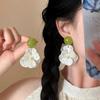 Gardenia Blossoms: Unique Chinese-Style Flower Stud Earrings for Women – Beautiful, Eye-Catching Spring/Summer Seaside Jewelry.