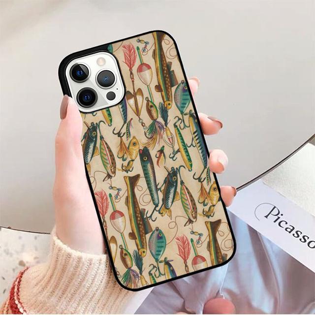 Braune Forelle Fliegenfischen Handyhülle für iPhone 17 Air 16 16e 15 Plus für Apple 13 11 12 14 Pro Max Hülle coque fundas