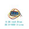 DC 0V-100V 0.28 Inch LED Digital Voltmeter Voltage Meter Volt Detector Monitor Tester Panel Car 12V 24V Red Green Blue Yellow Fuses4