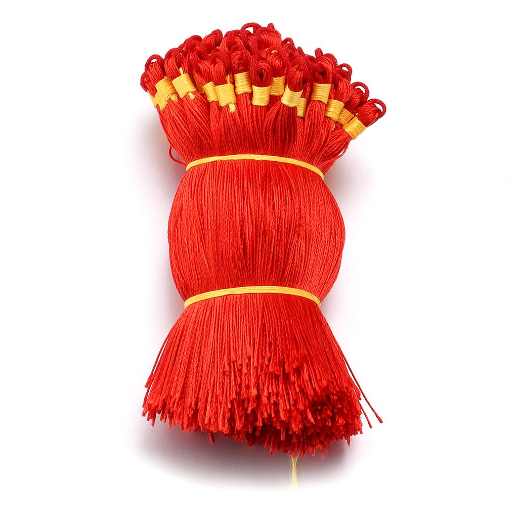 100pcs/lot Big Hanging Tassel Colorful Tassel For DIY Craft Jewelry Making Souvenir Bookmarks Chinese Knots Decor Accessories
