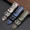 Handgefertigtes Python-Leder-Uhrenarmband 20 22 24 26MM, Kompatibel Mit Für PAM111 441 Blau Grün Grau Und Weiß Herrenarmband