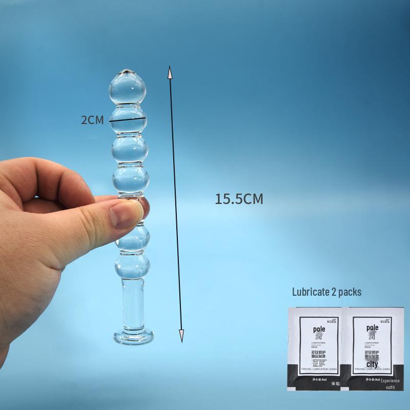 Crystal Glass Anal Toy with G-Spot Stimulation & Beads – Unisex Pleasure