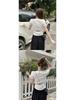 Women's Summer Slim Fit Pleated Short Sleeve T-shirt with Back Cutout