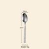 Wutuo 304 Stainless Steel Ice Pattern Dessert Spoon Set