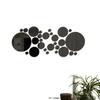 26 PCs 3D Acrylic Mirror Wall Sticker, Round Mirror, DIY Bedroom, Bathroom and TV Background Room Sticker Wall Decoration