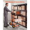 SucceBuy 450Lbs Hydraulic Material Lift Winch Stacker with Fork Lift Table 35in/40in Max Lifting Height Pallet Truck Dolly