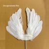 10 Feather Cake Ornaments: Large White Heart Wings for Birthdays & Valentine's Day