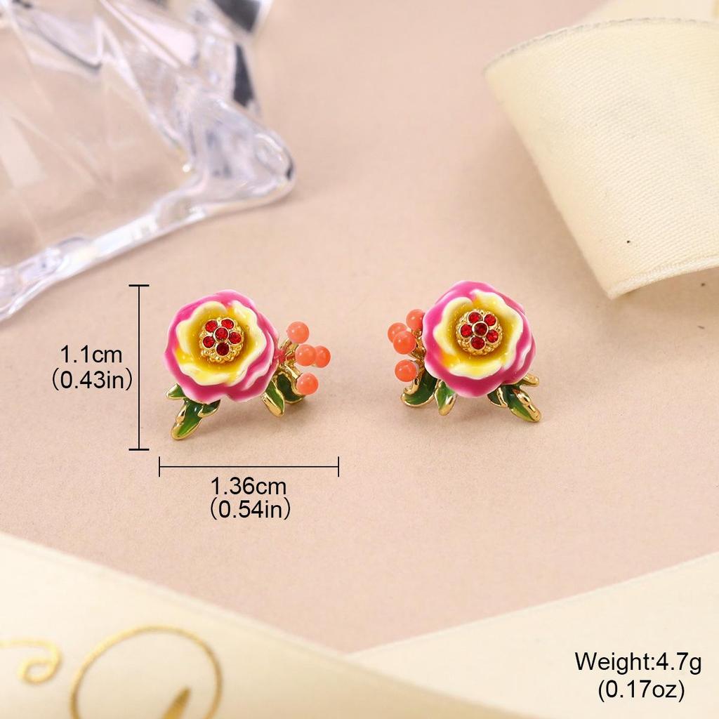 Gradient Mori Pearl Flower Earrings, Spring/Summer 2025. Silver Needle, Fresh Color-Preserving Studs.
