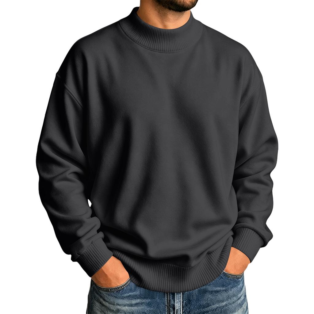 Men's Color Lined Knit Sweater Casual Thermal Base Layer for Everyday Wear