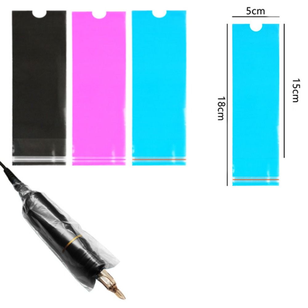 100Pcs Plastic Tattoo Machine Protection Bags Disposable Tattoo Accessories