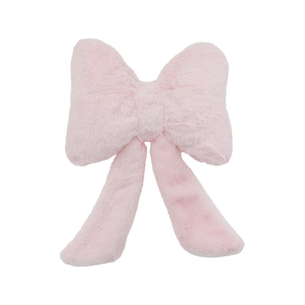 Soft Furry Bow Throw Pillows Cute Bowknot Plush Pillow Home Decor Stuffed Bow Lumbar Pillow For Bed Couch Living Room Decor