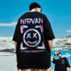 Printed Short Sleeved T-shirt for Men and Women, Trendy Brand Hip-hop Short T-shirt, Fashionable and Casual