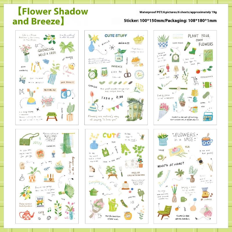 

6Pcs Love Letter Planner Stickers - Cute Pet Waterproof Stickers For Diy Crafts,Journal,Scrapbook, Water Bottles,Laptops