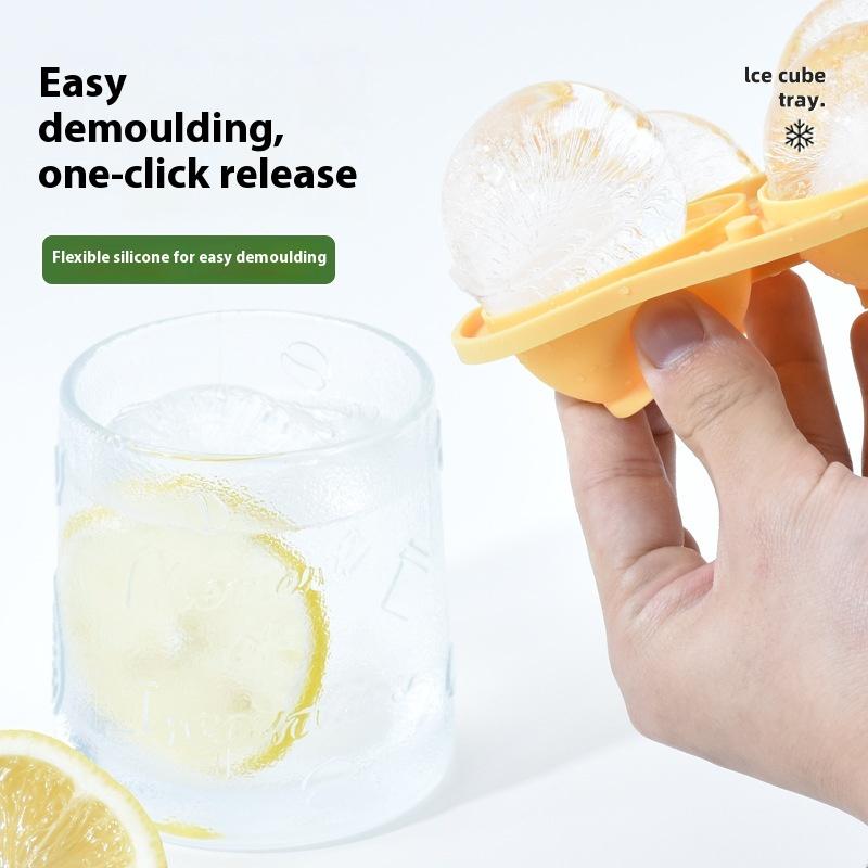 6-Hole Silicone Ice Ball Maker Large Big Round Sphere Ice Shape Cube Mold Tray For Freezer Whiskey Cocktail Bar Tools