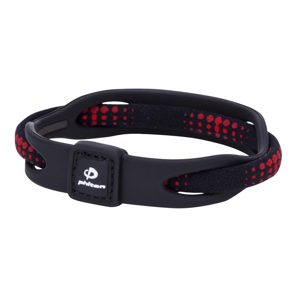 Phiten X50 Silicone Hybrid Bracelet Black 19cm