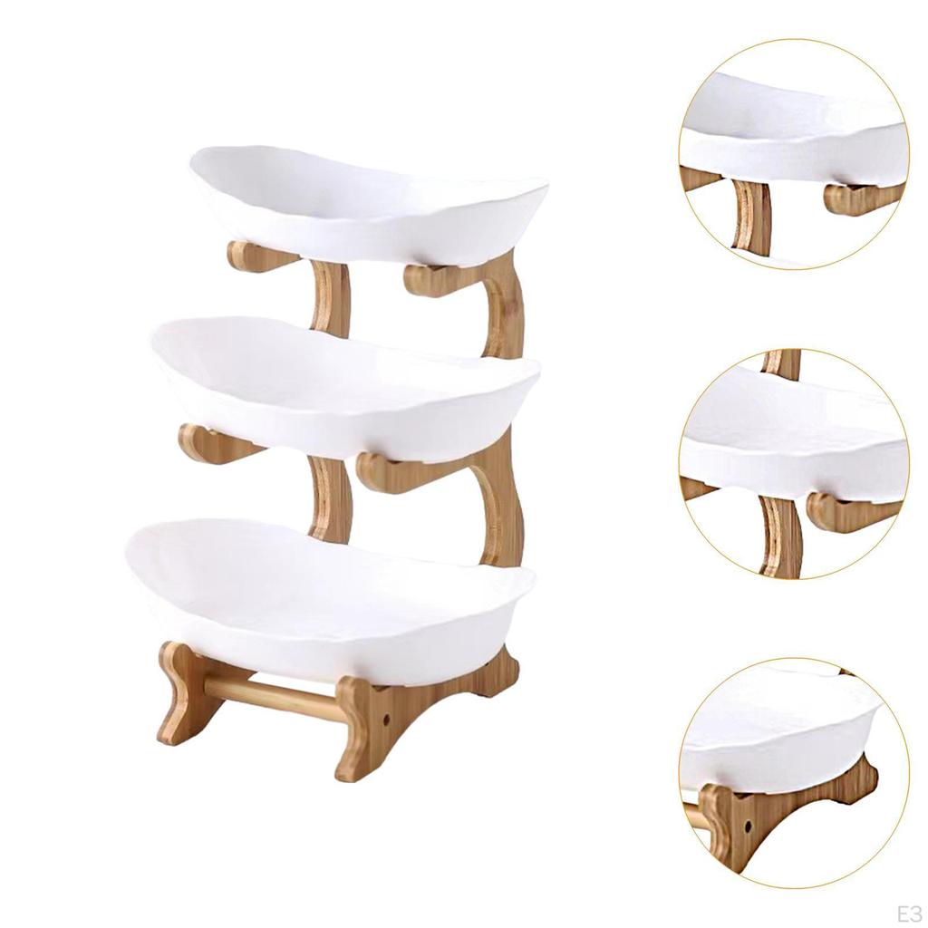 Snack Serving Tray Dried Fruit Organizer Plate with Holder Dishes Dessert for