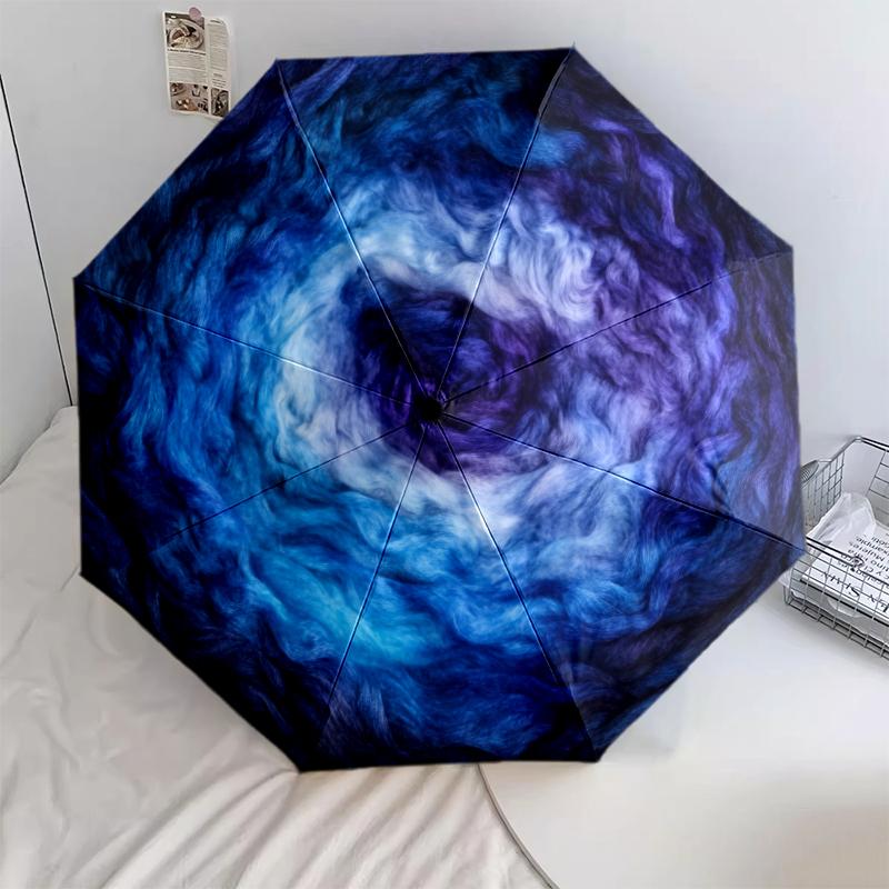 

Purple pattern, automatic folding umbrella, portable and foldable design, 8 ribs, a Christmas or birthday gift.
