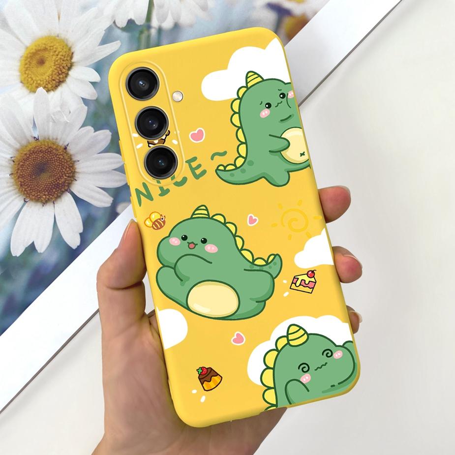 For Samsung Galaxy S23 FE Case S23+ Cute Dinosaur Cartoon Cover Soft TPU Phone Case For Samsung S23 Plus S 23 Ultra S23FE Bumper