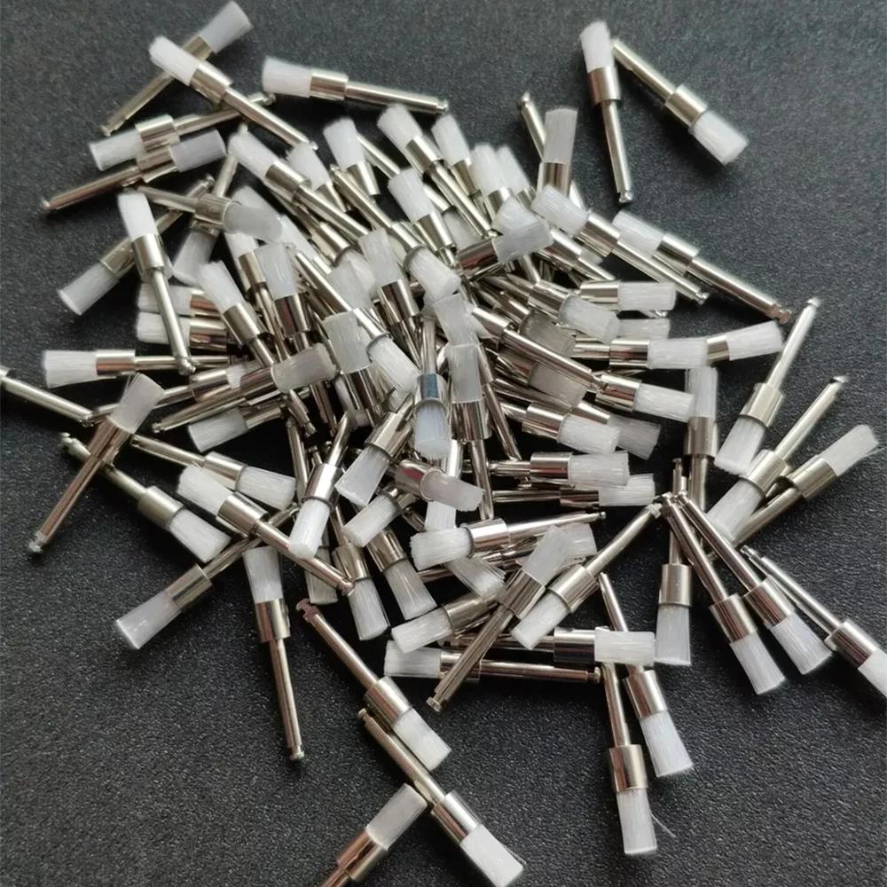 100pcs Dental Prophy Brushes Polishing Polisher Disposable Latch Type Mixed Color Used for Stain Removal and Polish 3