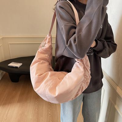 Niche Design Large-Capacity Messenger Bag Commuter Women'S Bag Simple Casual Dumpling Bag Student Large Bag Women'S Korean