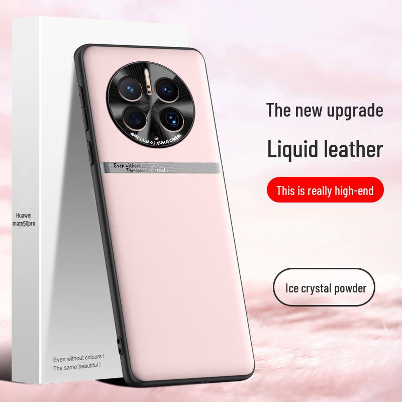Huawei Mate50 Pro Liquid Leather Anti-Fall Protective Case, One Piece Shipping