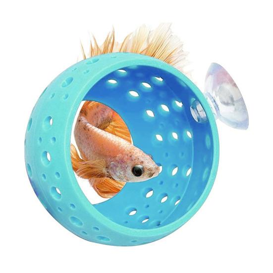 Betta Fisch Tunnel Spielzeug Aquarium Fisch Versteck mit Saugnapf Kleine Fische Versteck Ruhe Unterschlupf Garnelen Höhle für Aquarium Dekor