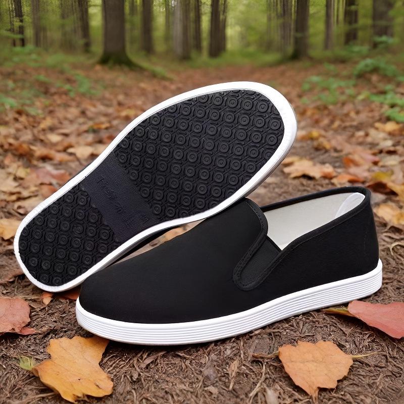 Handmade Old Beijing Rubber Sole Cloth Shoes with Breathable, Wear-Resistant Thousand-Layer Tire Soles