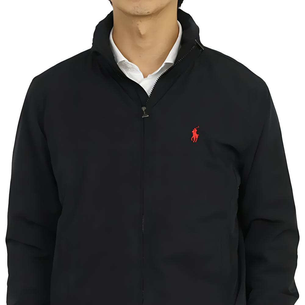 Polo Ralph Lauren Solid Logo Embroidered Long Sleeve Jacket Men Jackets Black MNPOOTW16020390-001