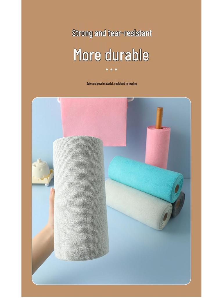 Hand-Tearable Microfiber Kitchen Towels: Absorbent, Disposable, Multifunctional Cleaning Rags