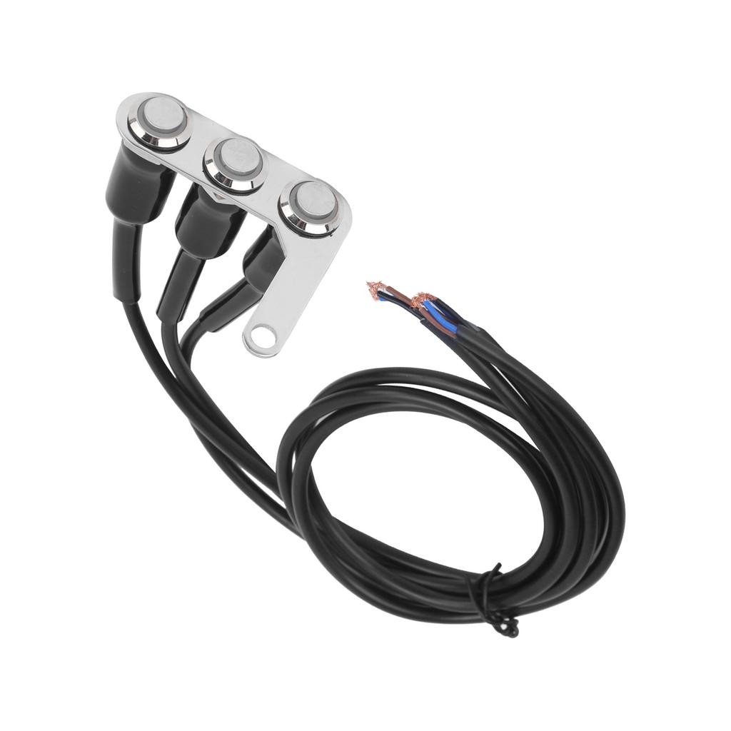 Motorcycle Handlebar Switch LED ON OFF Button IP65 Waterproof for Headlight Horn Turn Signal