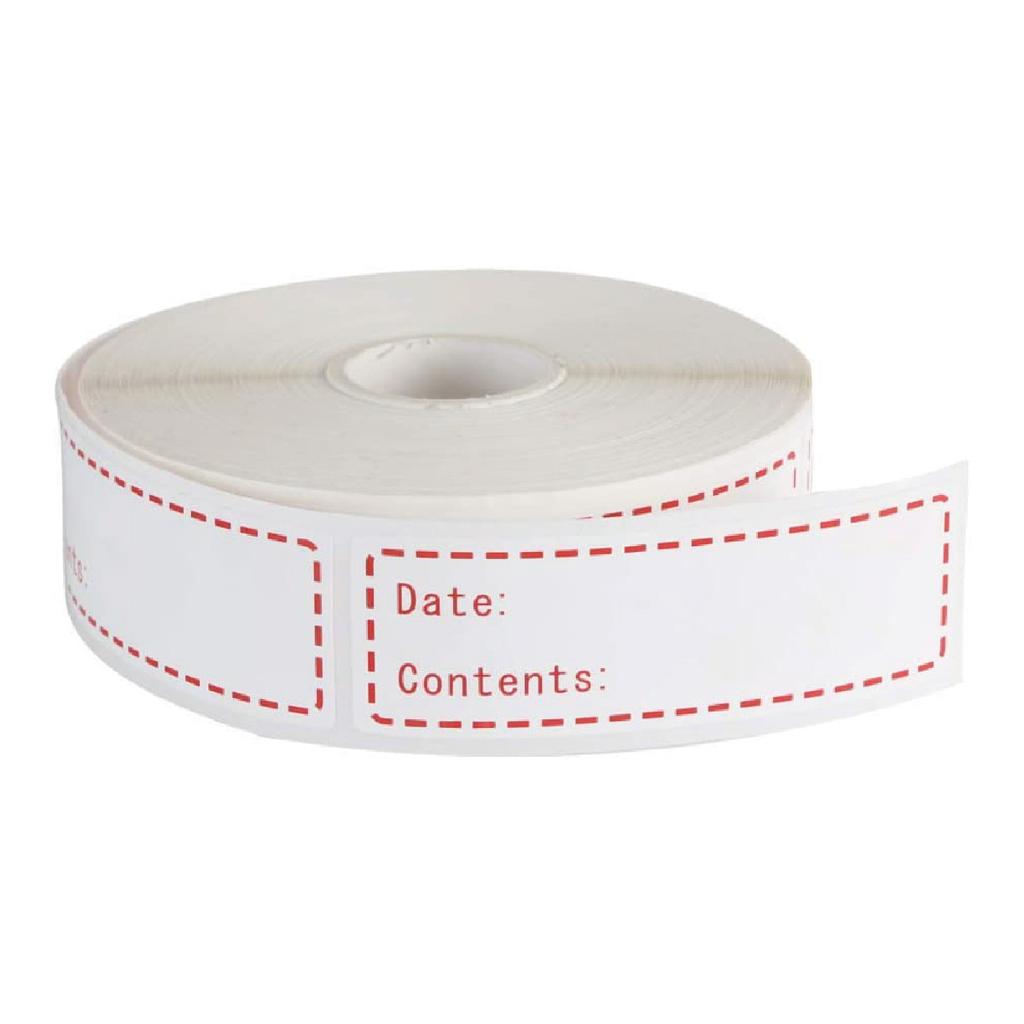 Removable Freezer Labels Adhesive Vinyl Labels for Refrigerator and Food Storage Label Roll