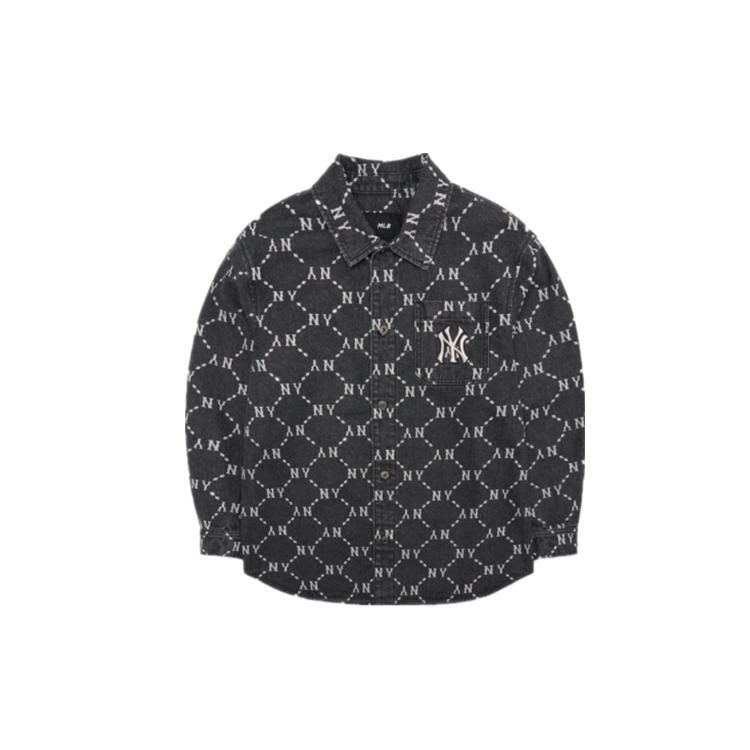MLB Old Flower Shirt Unisex Black 3ADRMN421-50BKS XL