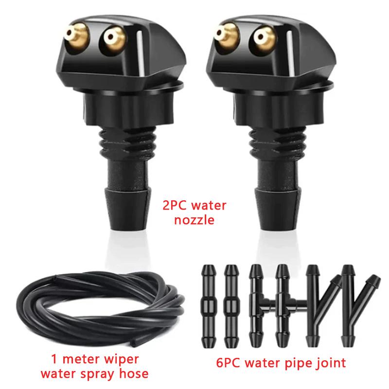 

SEAMETAL 2 шт. Универсальная насадка для стеклоочистителя лобового стекла, распылитель, водораспылитель, выходной патрубок 1SET чёрный