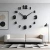 Modern Design Large Wall Clock 3D DIY Acrylic Home Silent Clock Wall Decoration Mirror Stickers Quartz Clocks Living Room Office