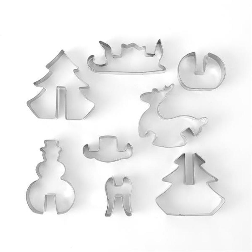 3D Christmas Cookie Cutter Set of 8