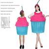 Funny Food Shape Costume Jumpsuit Sponge Novelty Outfit Halloween Carnival Fancy Dress For Party Role‑Play Stage Performance One‑Size