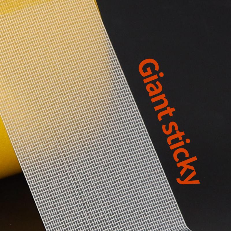 10M Double Sided Tape High Viscosity Grid Fiber Transparent Double Sided Tape Sticky Waterproof Adhesive Fiber Mesh TapesPinstriping Tape 3