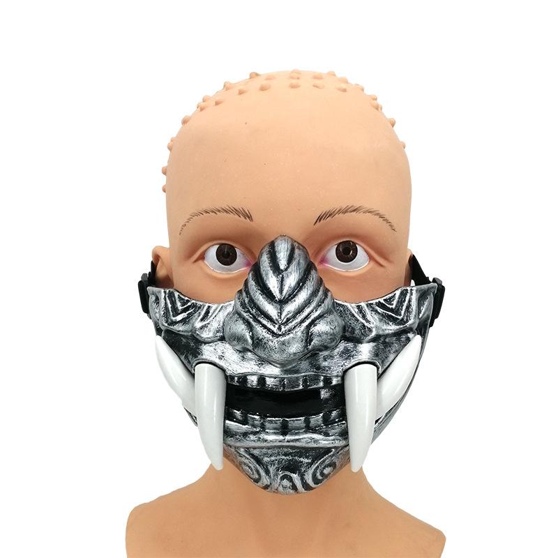 Halloween Red Prajna Mask cosplay Japanese-style half-face Hannya mask for parties and events