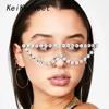 New Luxury Designer Diamond Sunglasses Women Rhinestone Cat Eye Vintage Shades Summer Outdoor Fashion Glasses