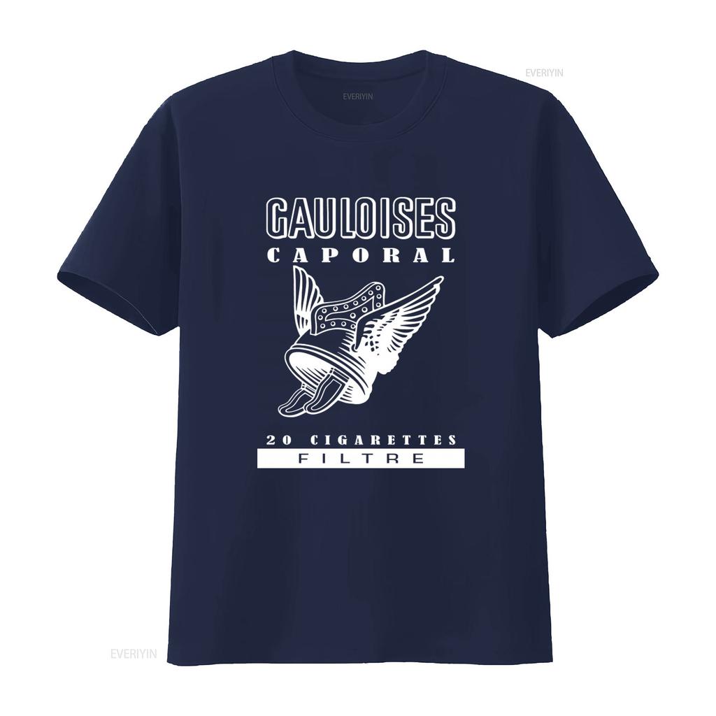 Gauloises Caporal Cigarettes Filter Wings Print T Shirt For Fashion Casual Vintage Soft Unisex Slightly Streetwear