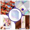 M-Modern-60 Sheets Holographic Laminate Sheets Clear Gitter Holographic Sticker Paper Vinyl Laminate Film 11.7 X 8.3 Inch A4 Siz