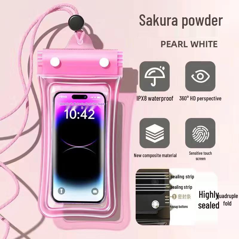 Tri-Fold Waterproof Phone Pouch: Airtight, Touch-Enabled Case for Swimming & Diving