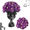 Halloween Flowers with Eyeball, Fake Bouquet Roses, Artificial Flowers with Stems for Halloween Vase Arrangements, Table Decorations