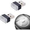 Febrytold Red Universal Mini USB LED Car Interior Ambient 2 Pcs | Resistant to Dust and Splashes, Easy to Clean. The Vehicle Lights up When Powered