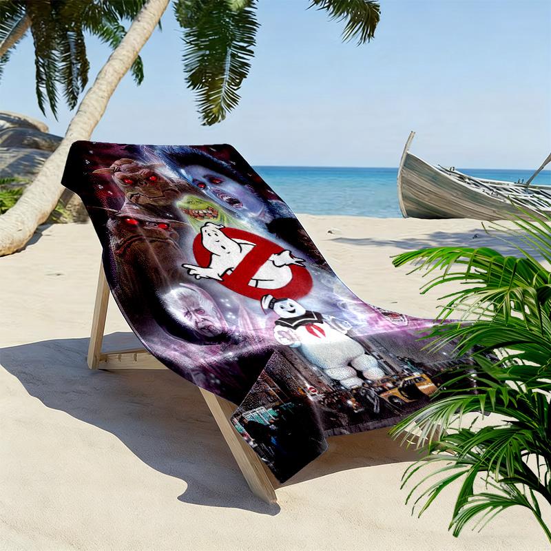 Ghostbusters Print Beach Towel, Large Soft Quick Dry Towel for Beach Camping Swimming